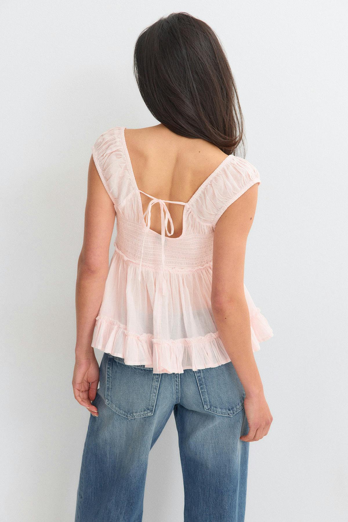 Peplum top - Chocolate plum