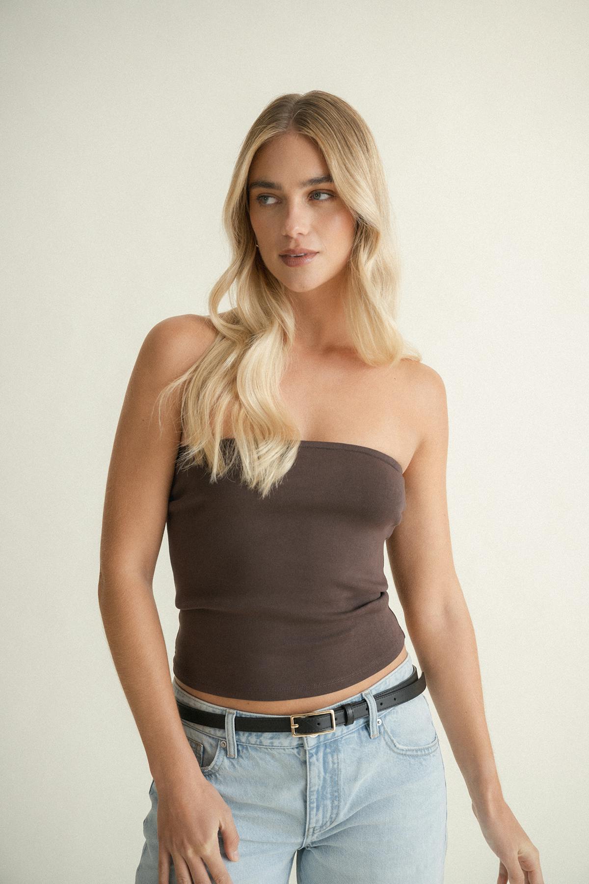 Super stretch tube top - Blanc