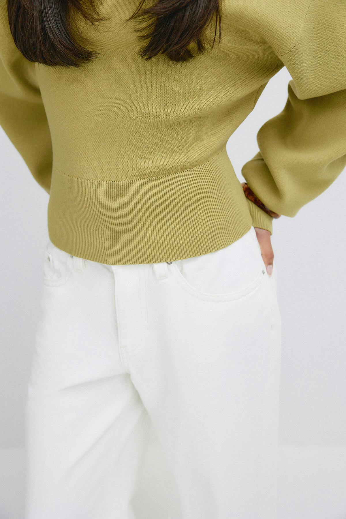 Knitted fitted sweater - Noir