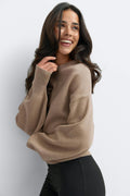 Knitted fitted sweater - Weeping willow