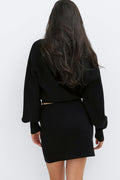 Knitted fitted sweater - Noir