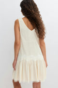 Lace mini dress - Creme