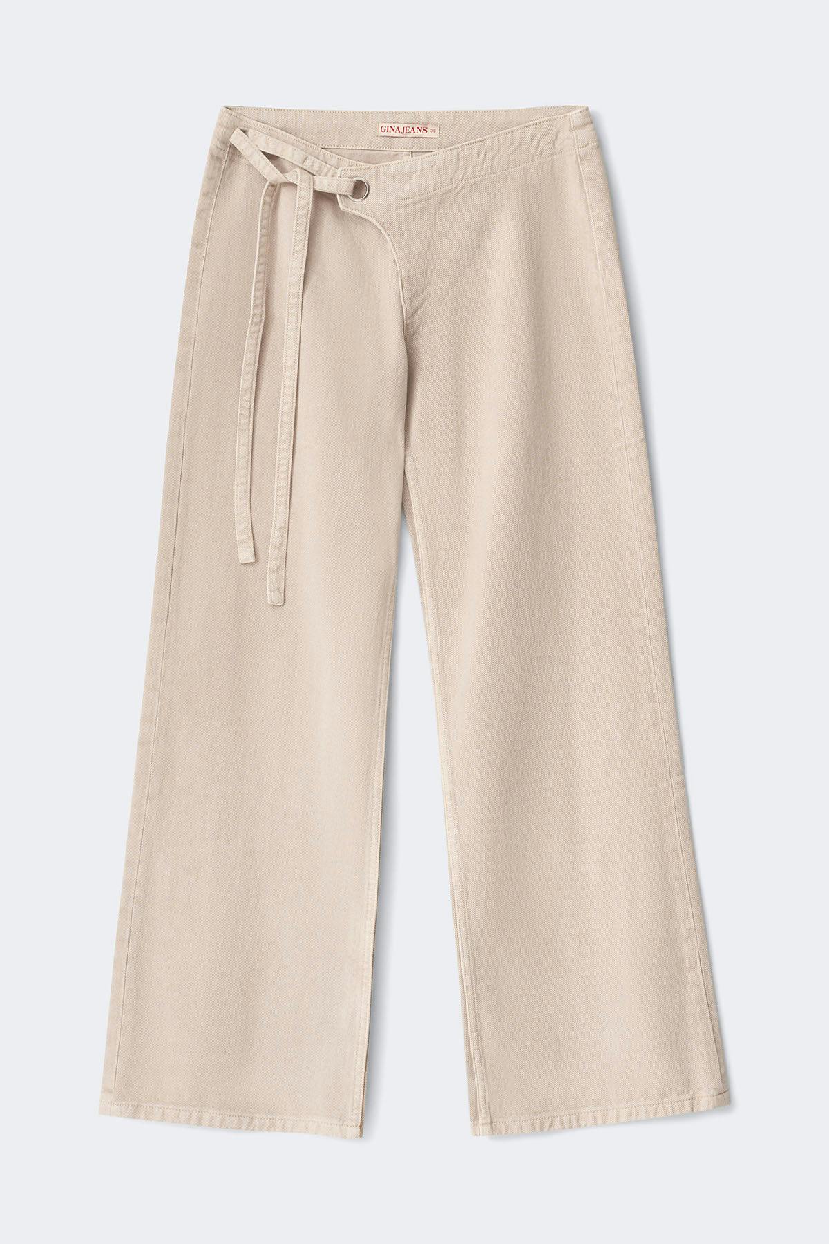 Side knot jeans - Beige