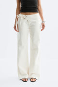 Side knot jeans - Blanc cassé