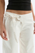 Side knot jeans - Blanc cassé