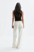 Side knot jeans - Blanc cassé