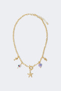 14+ beach necklace - Doré