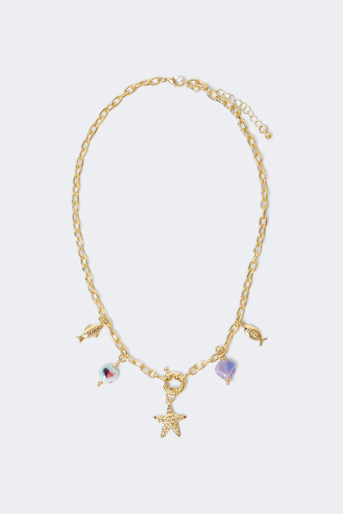 14+ beach necklace - Doré