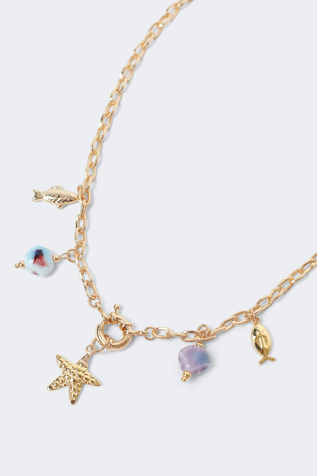 14+ beach necklace - Doré