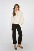 Knitted zip jacket - Gardenia
