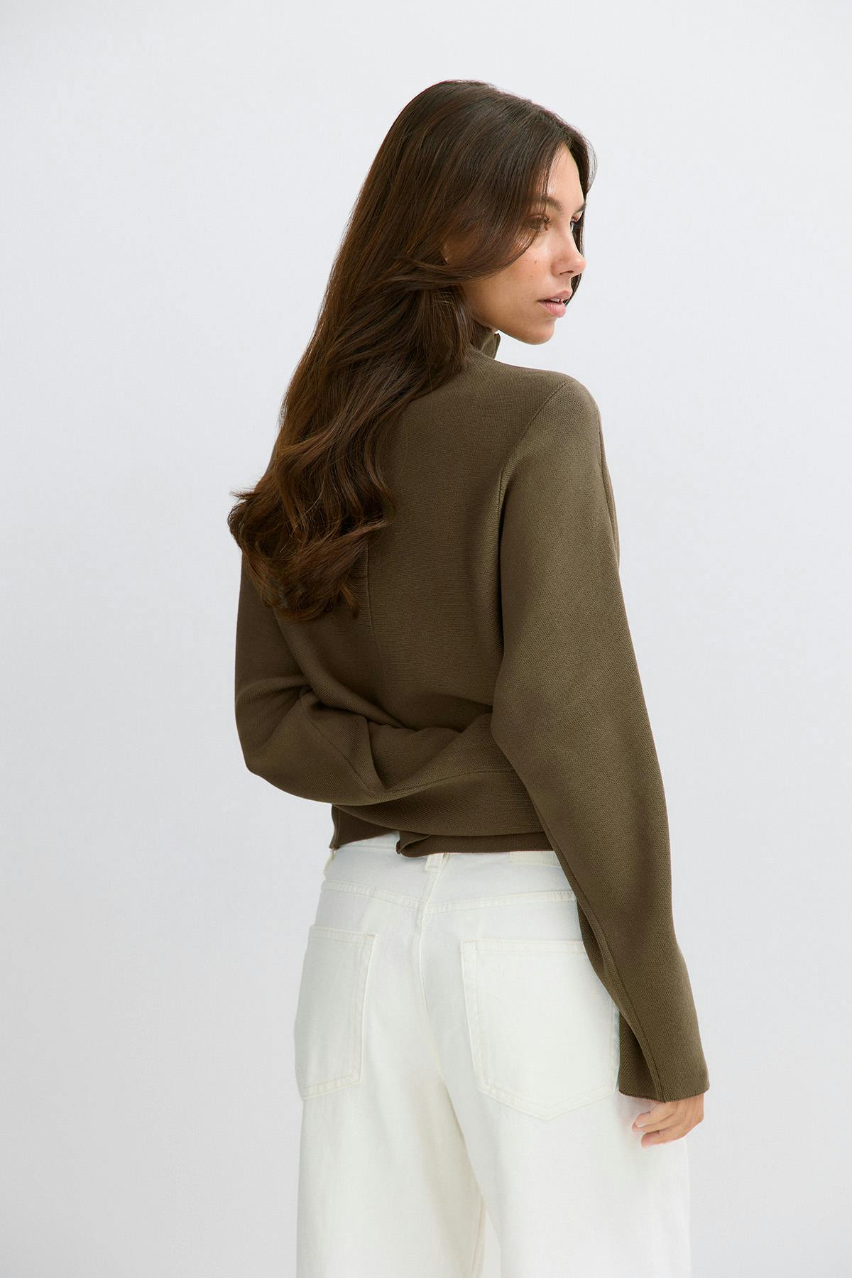 Knitted zip jacket - Noir