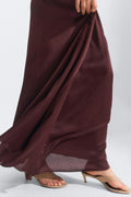 Flowy maxi skirt - Marron