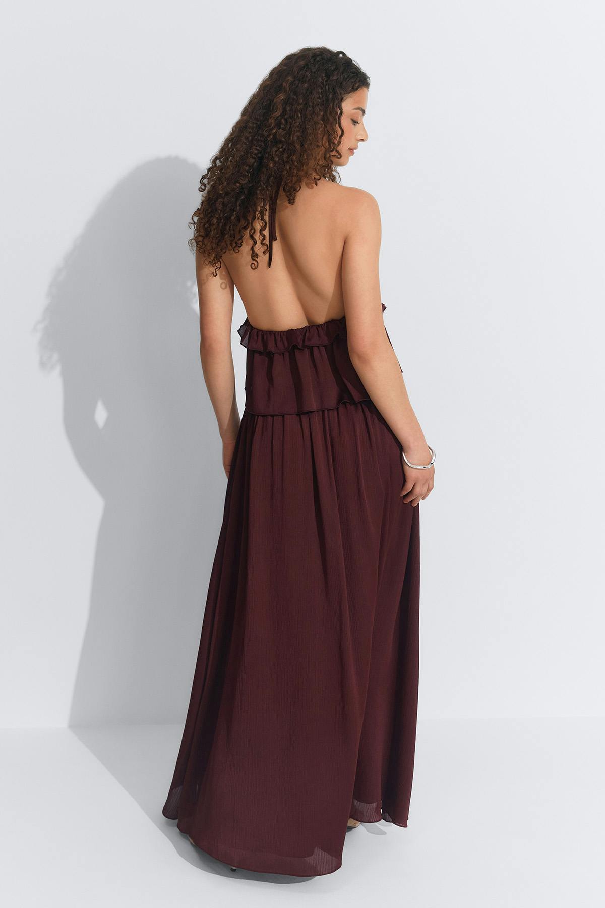 Flowy maxi skirt - Marron