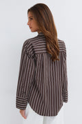 Oversized shirt - Pink/burgundy