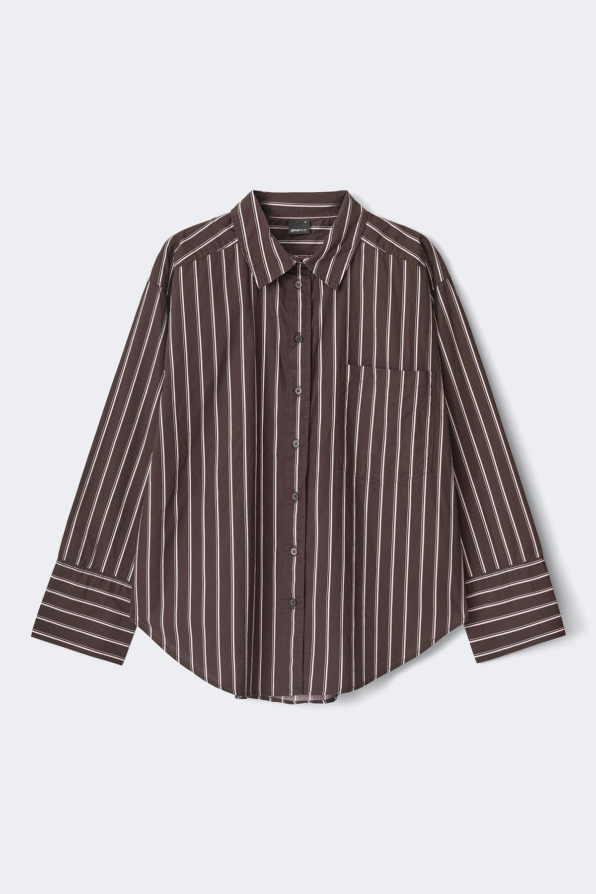 Oversized shirt - Pink/burgundy
