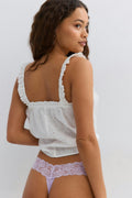 3-pack soft cotton thong - Spring garden