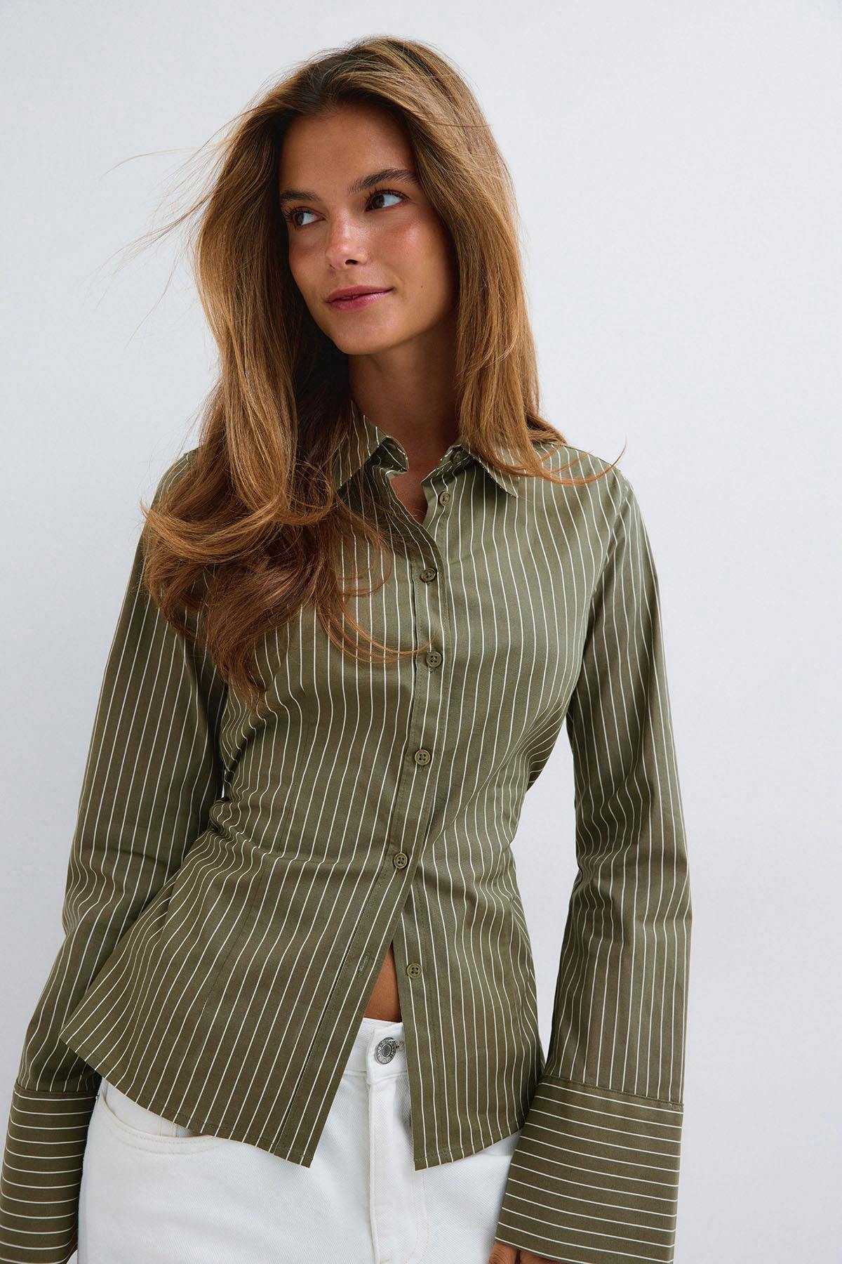 Shaped shirt - Pink check