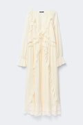 Chiffon maxi long sleeve dress
