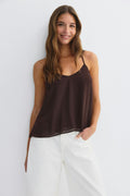 Beaded singlet - Marron