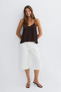 Beaded singlet - Marron