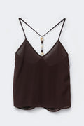 Beaded singlet - Marron