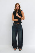 Barrel jeans - Offblack