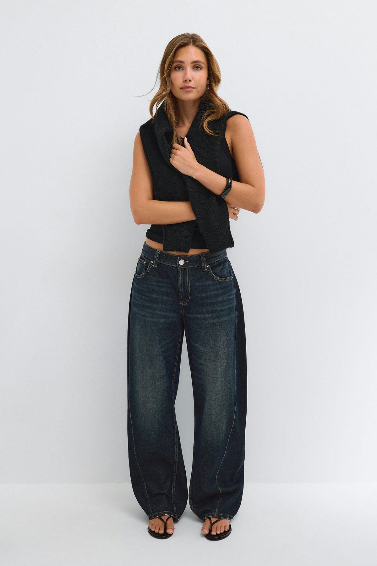 Barrel jeans - Offblack