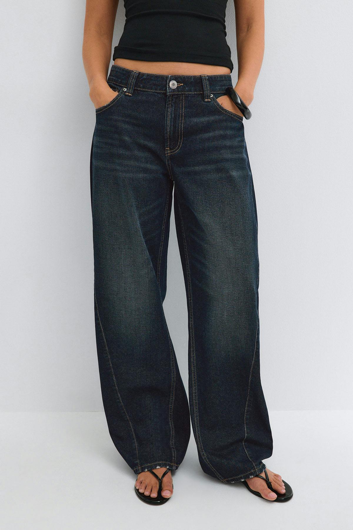 Barrel jeans - Offblack