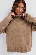 Knitted turtleneck sweater - Blanc cassé