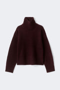Knitted turtleneck sweater - Fir green