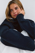 Knitted turtleneck sweater - Bordeaux foncé