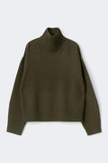 Knitted turtleneck sweater - Knit white