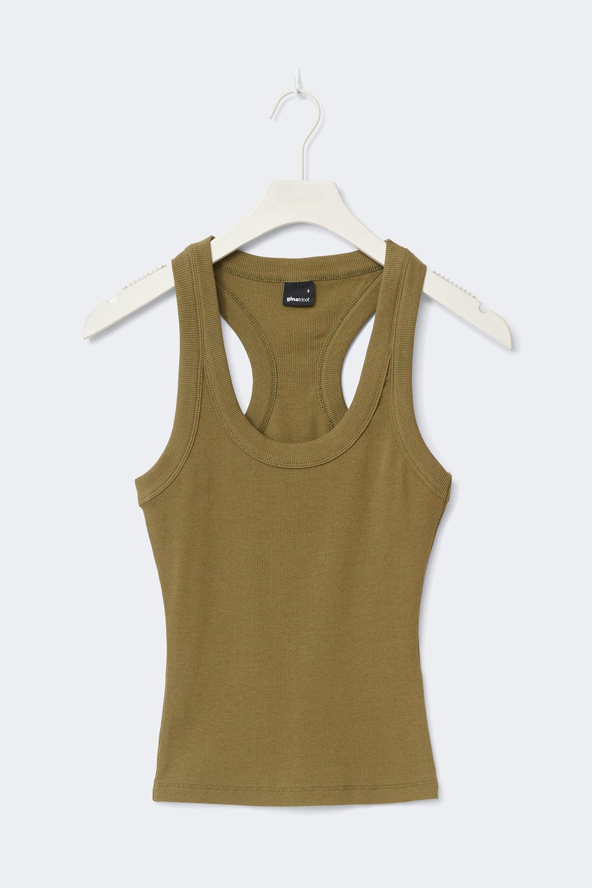 Racerback tank - Cedar ditsy aop
