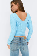 V-neck top - Sky captain