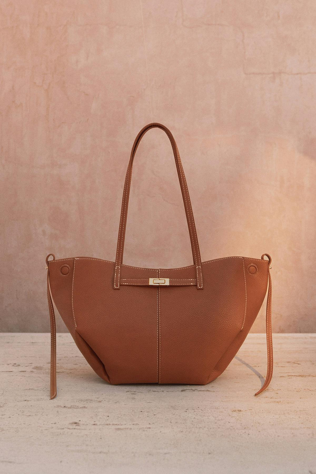 Detail midi bag - Camel