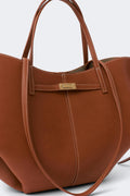 Detail strap tote bag - Marron foncé