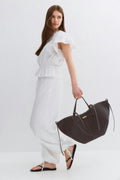 Detail strap tote bag
