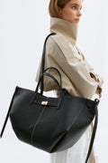 Detail strap tote bag - Espresso brown
