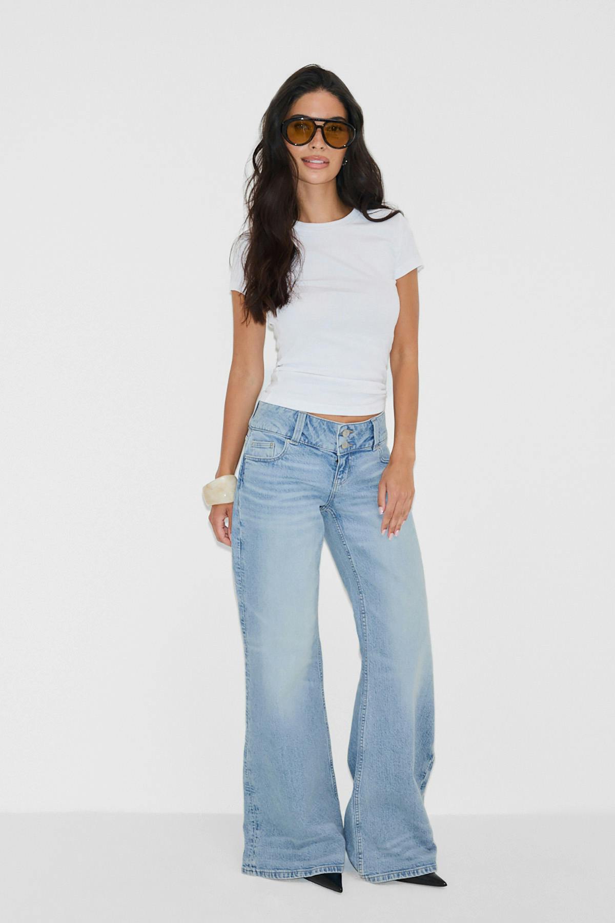 Loose flare jeans - Dk rinse