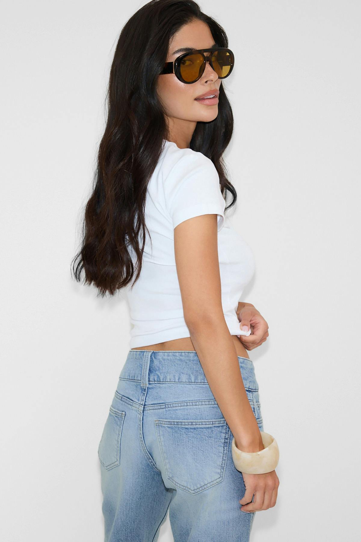 Loose flare jeans - Dk rinse