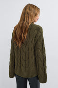 Knitted turtleneck sweater - New camel