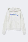 Y y2k 2 way zip hoodie - Lt greym/print
