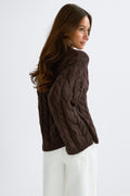 Chunky knitted cable cardigan - Pure c
