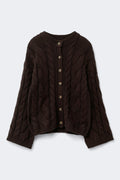 Chunky knitted cable cardigan - Pure c
