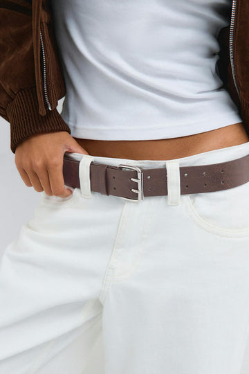 Double hip belt - Marron
