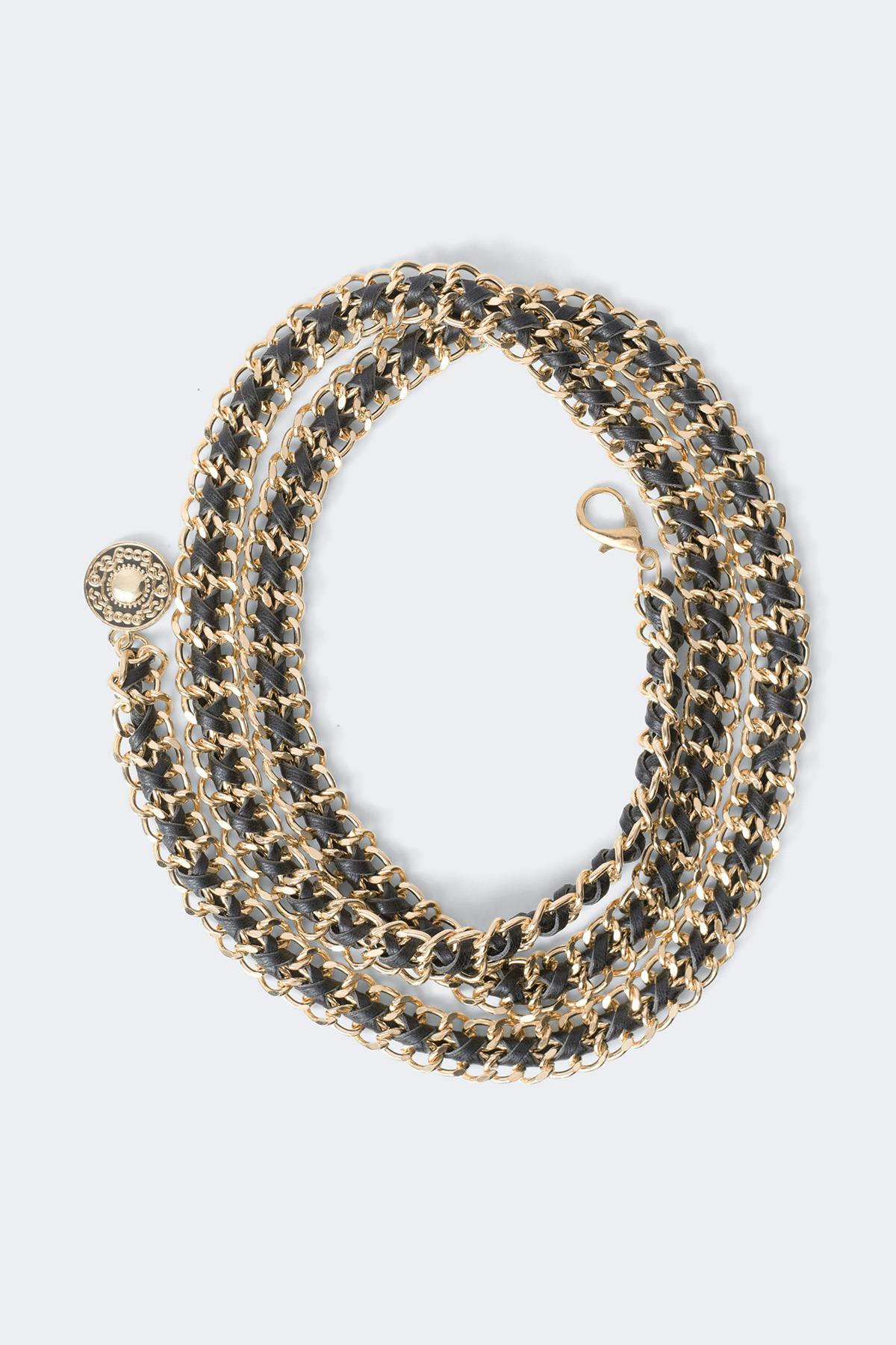 Chain belt - Black/gold