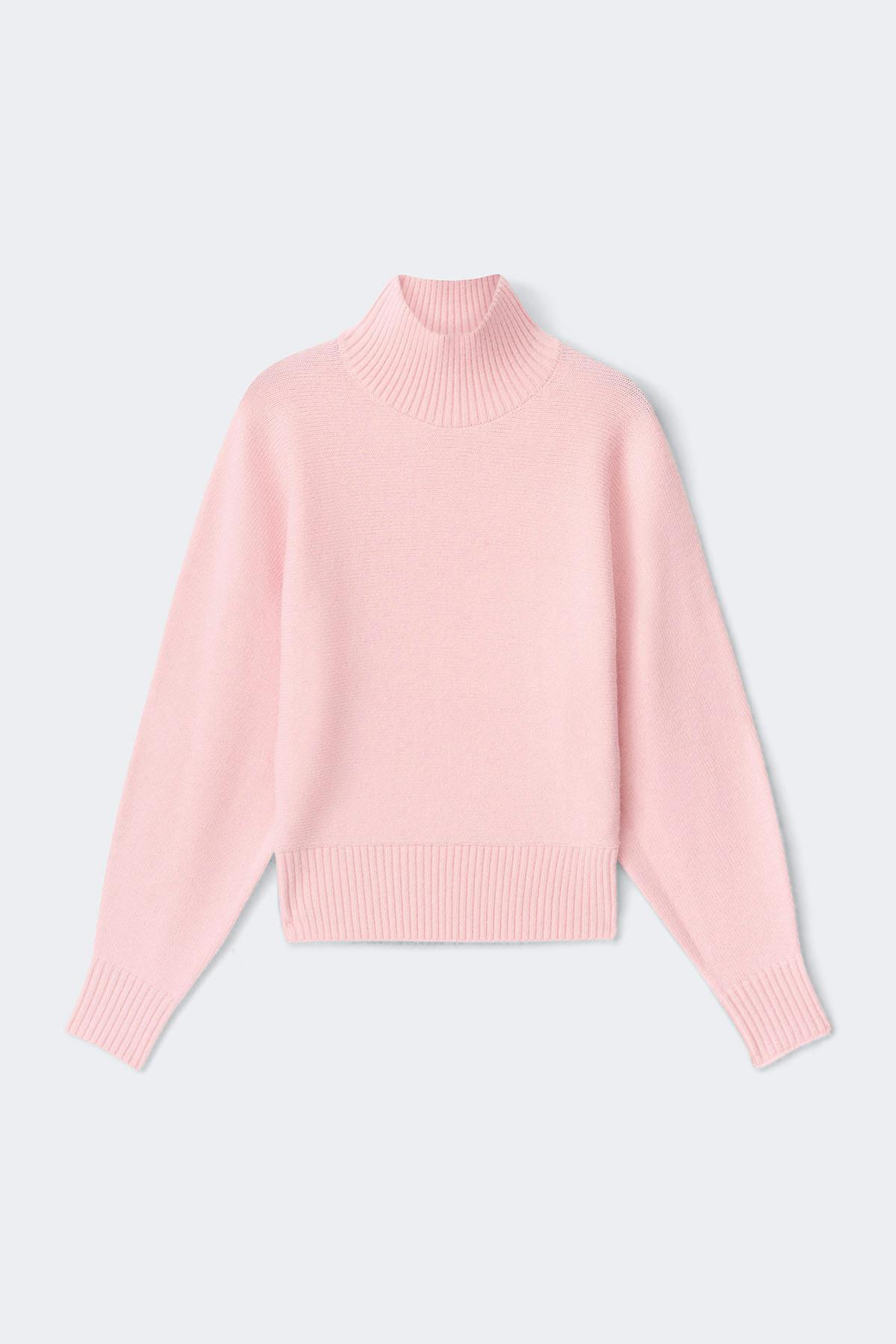 Knitted turtleneck sweater - Bordeaux foncé