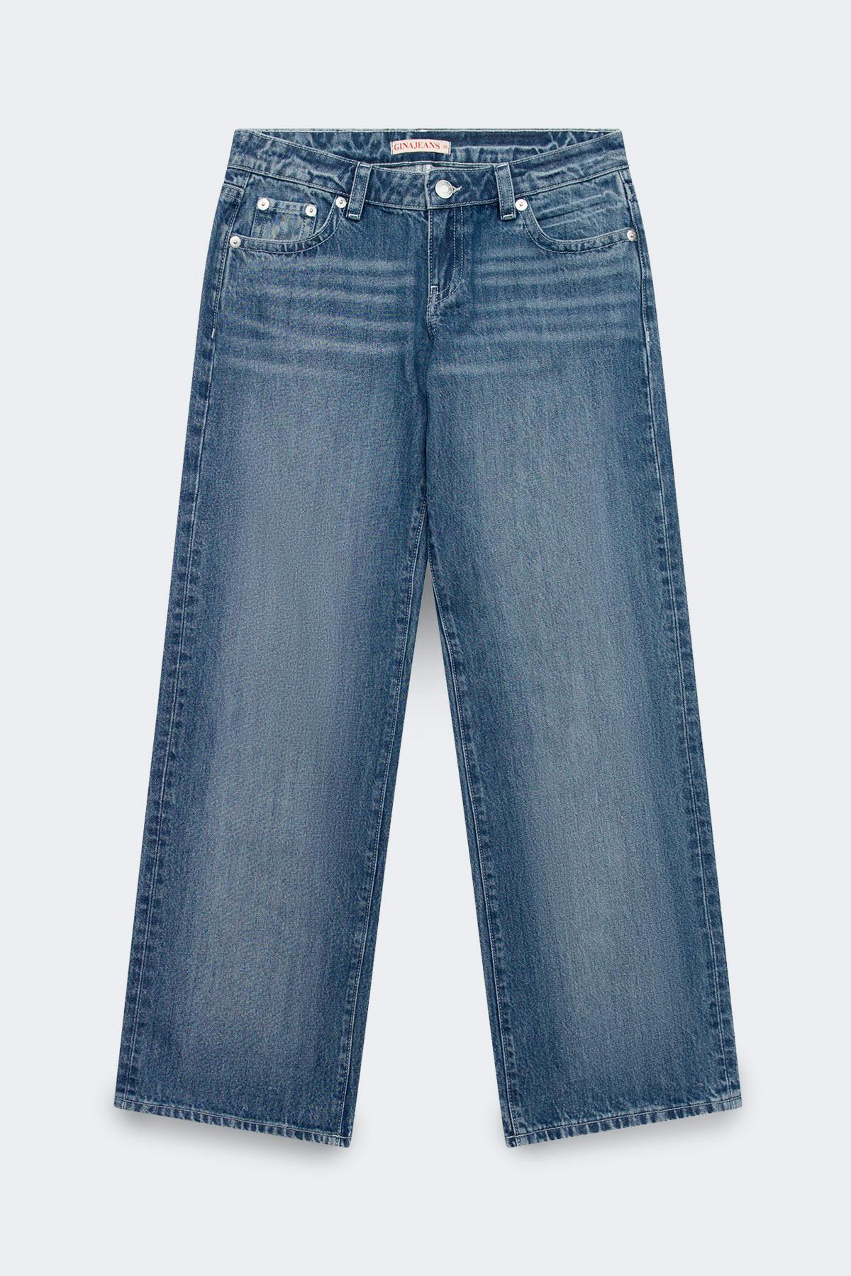 Rebel low wide tall jeans - Bleu clair