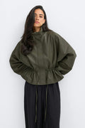 Frill pu jacket - Noir