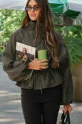 Frill pu jacket - Noir